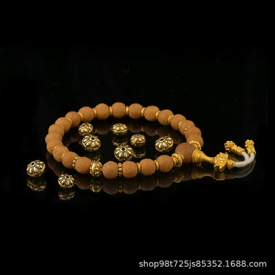 22K Gold-Plated Sand Gold Beads, Spacer Zərgərlik ara hissələri
