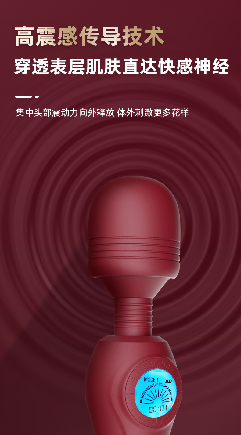 Jiuai AV Wand Vibrator for Women, Silicone ABS, Rechargeable-Style Massage Device, Adult Private Toy — detail image 7