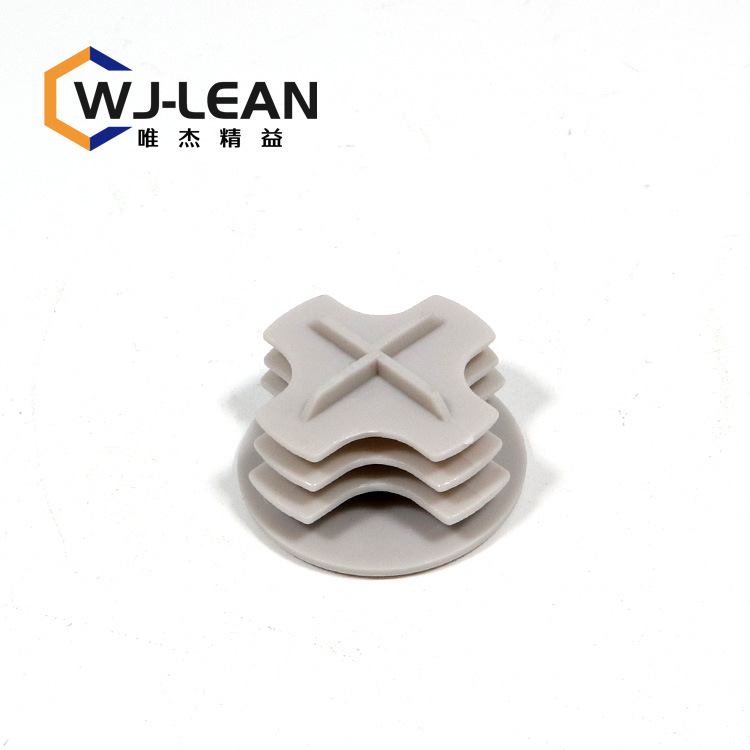 厂家批发供应精益管封盖灰色十字堵头 线棒顶盖封头通用五金配件
