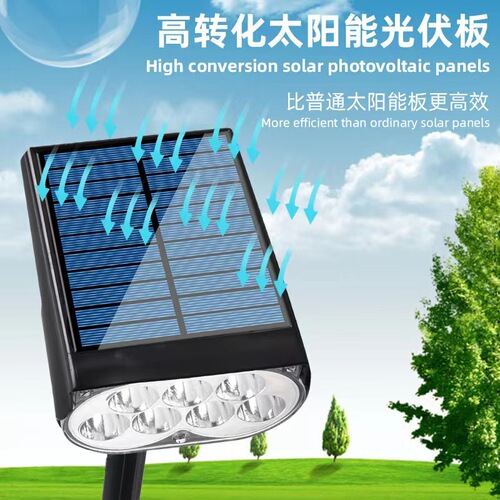 New solar outdoor waterproof tree light, super bright landscape courtyard lawn light, garden decorative lighting spotlight