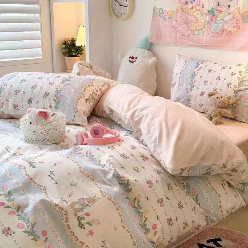 레트로 꽃 토끼 g