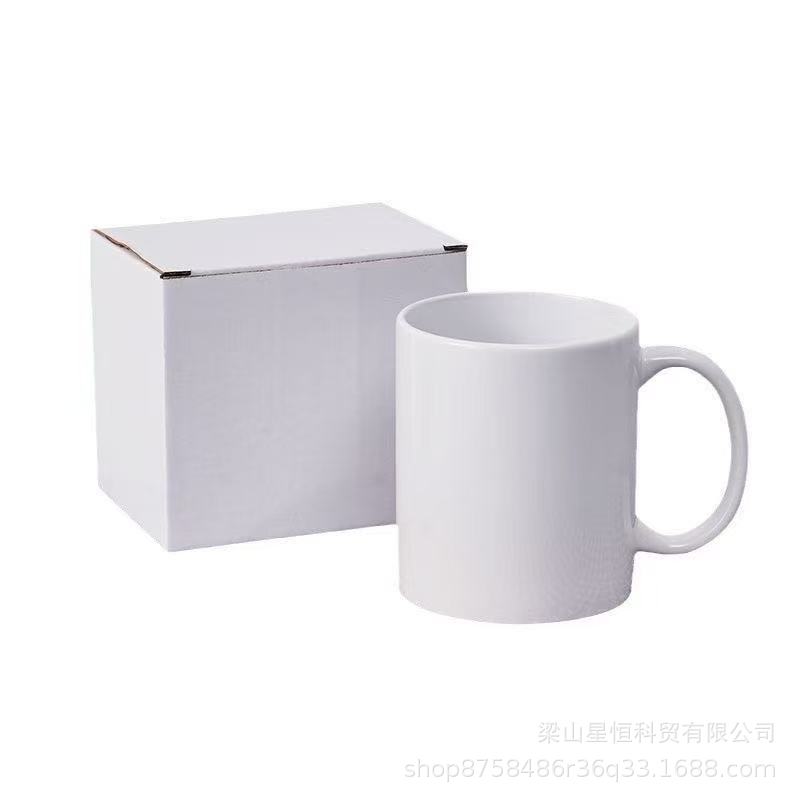 Tazas de transferencia térmica tazas de cerámica recubiertas logotipo simple regalos transfronterizos comercio exterior al por mayor tazas de cerámica tazas de agua