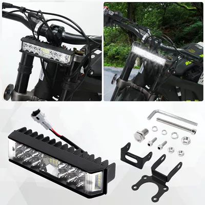 Vehicle Headlights, Motorcycle Spotlights, External: Motorcycle headlights, headlights - one-line-three-sided-light-spotlight-without-switch