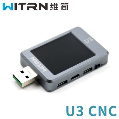 Размер WITRN простой вольтметр тока U3 USB-тестер Обнаружение QC5PD PPS протокол быстрой зарядки спектр пульсаций