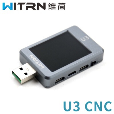 WITRN dimension simple U3 current voltmeter USB tester QC5PD detection PPS fast charging protocol ripple spectrum