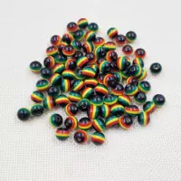 DIY аксессуары из бисера оптом бусины из смолы полосатые бусины, акриловые однотонные полосатые бусины положения бусины с прямыми отверстиями