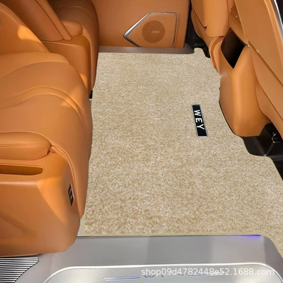 Great Wall Weilai Alpine 7/8/9 Special Car Floor Mats Flagship Extended Middle Row Modified Full Car Carpet Thickened (Universal Foot Pad) - middle-row-beige-blanket