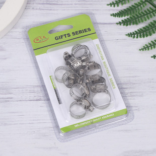 Pack of 10 Stainless Steel Hose Clamps for Tightening Water Pipe Connections, Gas Clamps, Wholesale Two-Dollar Store Supply
