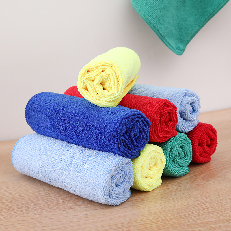 Toalla de limpieza transfronteriza, paño absorbente grueso tejido por urdimbre, no es fácil de perder el cabello, toalla de limpieza del hogar de microfibra de cocina