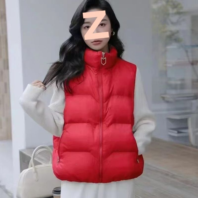 羽绒马甲过年服2026秋冬新款韩版宽松白鸭绒羽绒服女马甲新款百搭