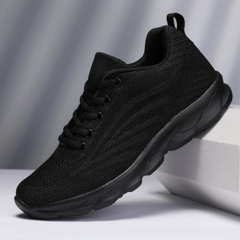 Plaid All-Black Women's Shoes 2025 Spring and Summer Mesh Shoes Women's Breathable Sports Shoes Women's Soft-Soled Running Shoes Casual Work Shoes Plaid All-Black Women's Shoes 2025 Spring and Summer Mesh Shoes Women's Breathable Sports Shoes Women's Soft-Soled Running Shoes Casual Work Shoes