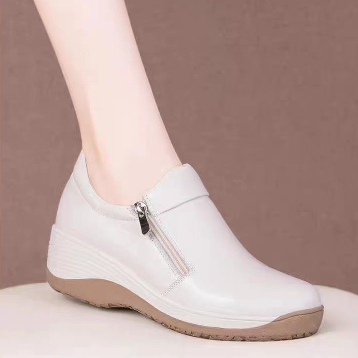 2026 principios de primavera y otoño nuevos zapatos casuales con suela gruesa, estilo nacional de moda con suela suave, zapatos cómodos de mujer.