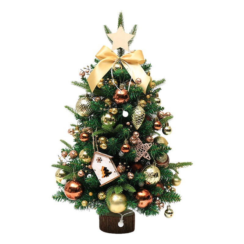 Navidad mini pequeño pe híbrido punta árbol de Navidad ventana decoración de escritorio 45 / 60cm cifrado