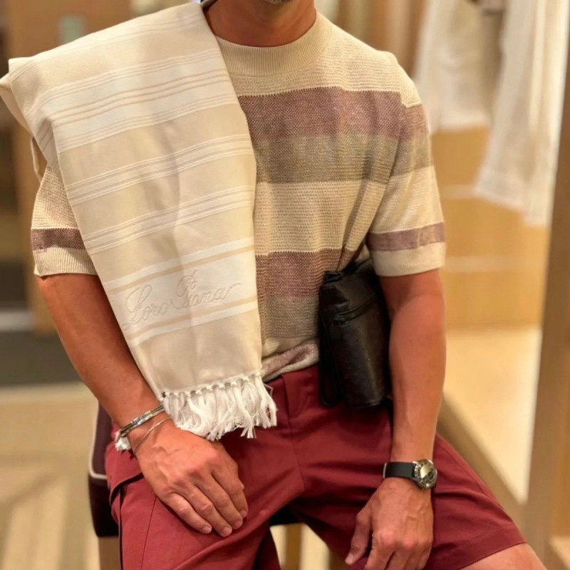 Old Money Style! Luxury Grade! French Imported Raw Linen! Summer Men's and Women's Knitted Linen Round Neck Short-Sleeved T-Shirts