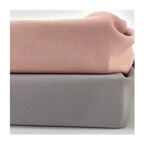 In-stock 200g women's stretch fabric, ammonia-free ramie autumn wear, single-sided ramie French-style dress knit fabric