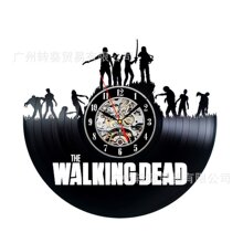 热卖爆款个性音乐黑胶唱片时钟vinyl record wall clock复古挂钟