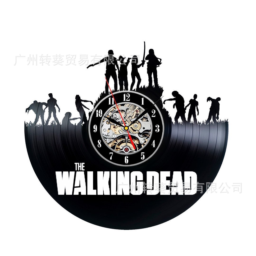 热卖爆款个性音乐黑胶唱片时钟vinyl record wall clock复古挂钟