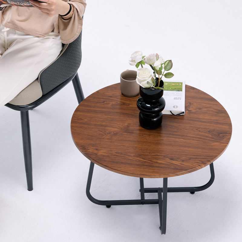 Mesa de té combinada de lujo minimalista de estilo japonés, anillo de año creativo, mesa de té nórdica, sofá pequeño, mesa de té de balcón
