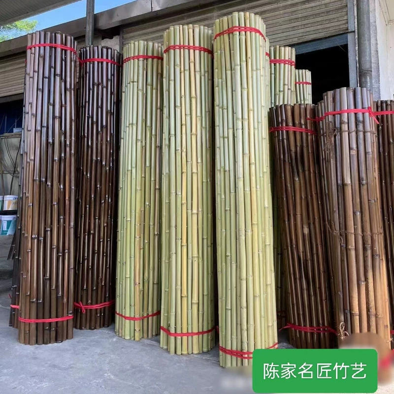 Уличные антикоррозионные карбонизированные бамбуковые столбы, карбонизированные бамбуковые антикоррозионные бамбуковые столбы для внутреннего украшения, каркасы заборов, бамбуковые столбы, карбонизированные бамбуковые столбы