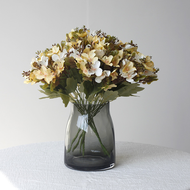 Artificial Hydrangea Bouquet For Wedding Home Table Decoration_voghion.com
