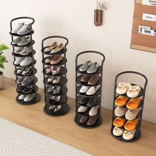 Storage Shoe Rack Household Shelf Shoe Cabinet Space Iron Door Multi-Layer Simple Narrow Small Dormitory Small Narrow