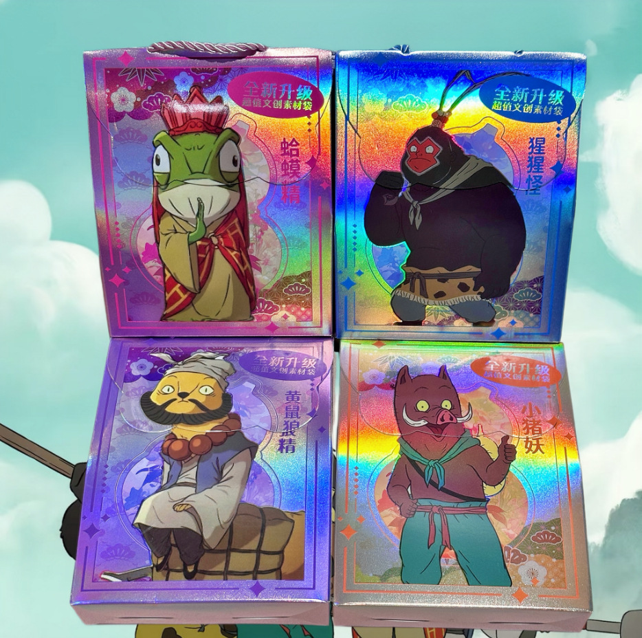 Langlangshan bolsas ciegas pegatinas insignia bolígrafo de agua estudiantes acompañantes de regalo de día bolsas ciegas escritorios