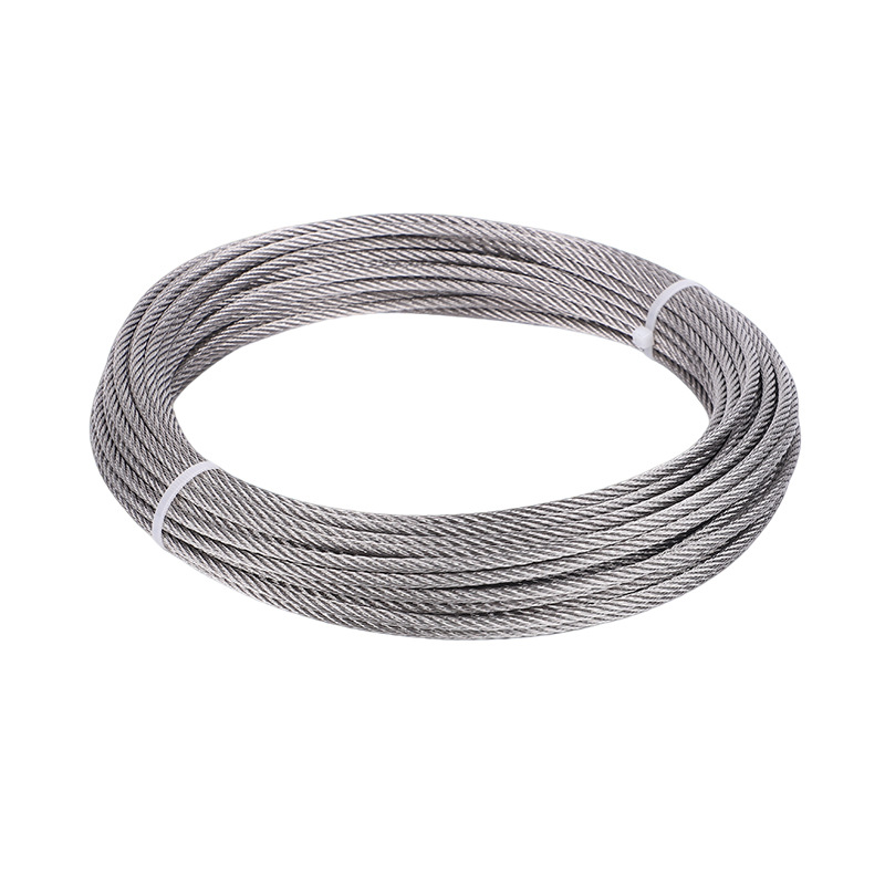 304 cuerda de acero inoxidable de elevación de baranda flexible cuerda de alambre de acero cuerdas de alambre de acero de poliestireno