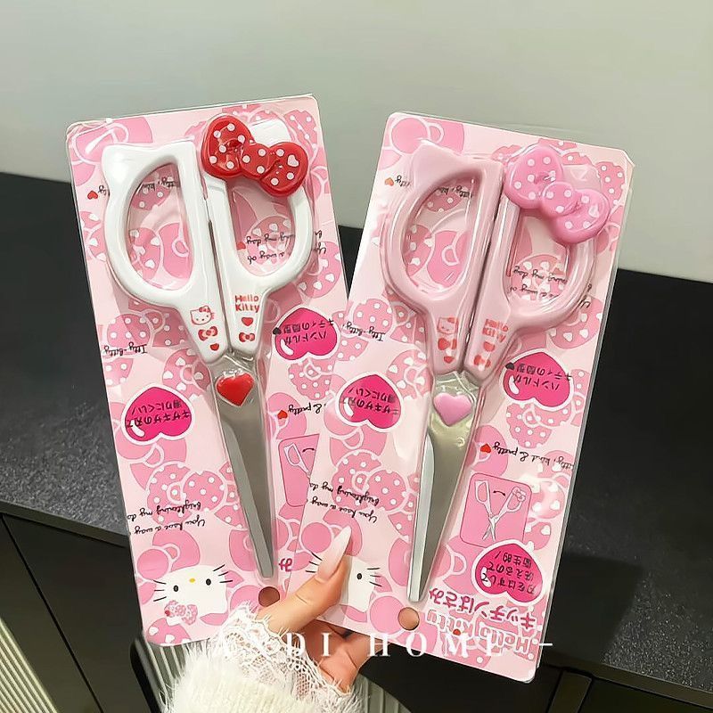 HelloKitty凯蒂猫剪刀可爱高颜值家用开箱学生小型卡通文具手工账|undefined