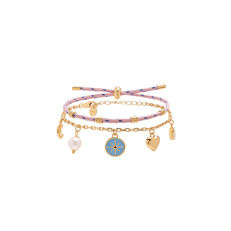 Original Design Star Dream Loaded Bracelet Set Double Layer Stacking Fashionable Thin Pearl Bracelet for Women