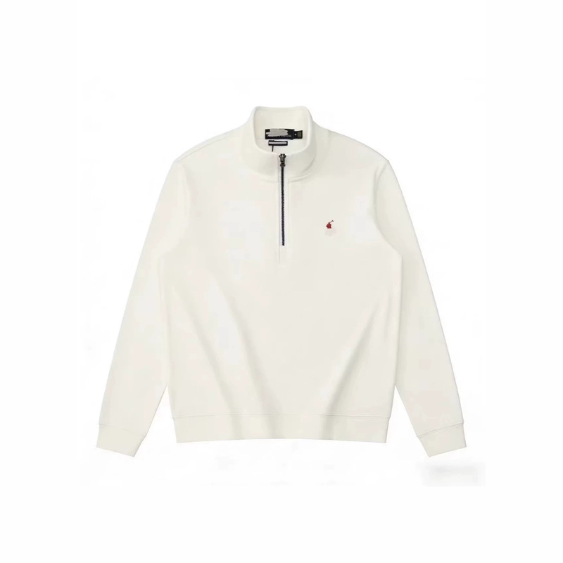 2025 Spring and Autumn Men's Half-Zip Stand Collar Sweatshirt with Embroidered Pony Logo, Long Sleeve Top with Ribbed Cuffs, Casual Sweatshirt 2025 Spring and Autumn Men's Half-Zip Stand Collar Sweatshirt with Embroidered Pony Logo, Long Sleeve Top with Ribbed Cuffs, Casual Sweatshirt