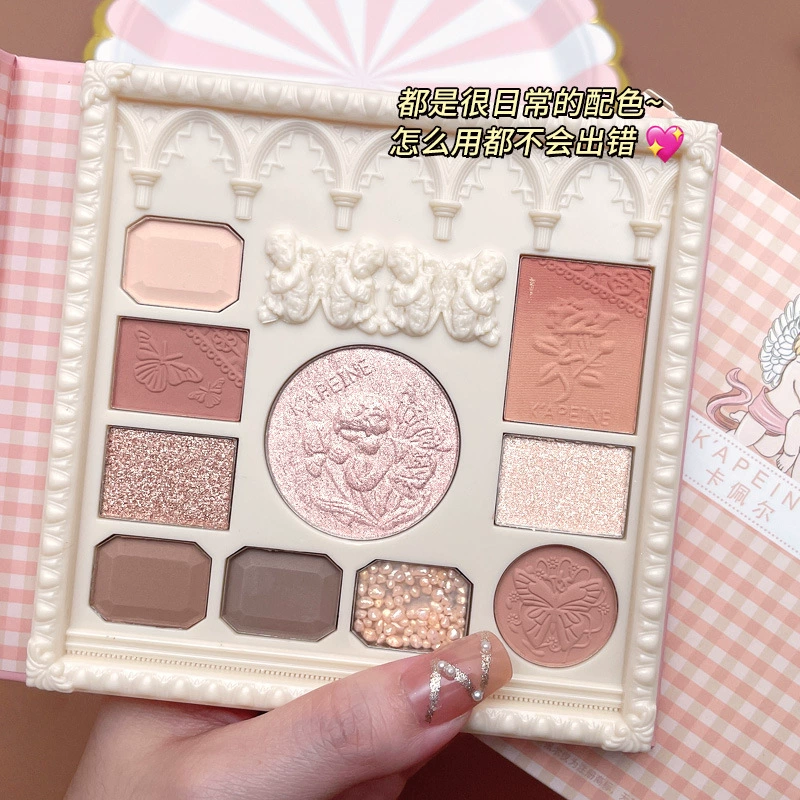 Makeup Capel Ten Color Angel Mysterious Relief Палитра теней для век Перламутровые тонкие румяна для контуринга Универсальная палитра