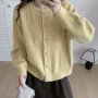 圆领秋冬季长袖复古针织衫