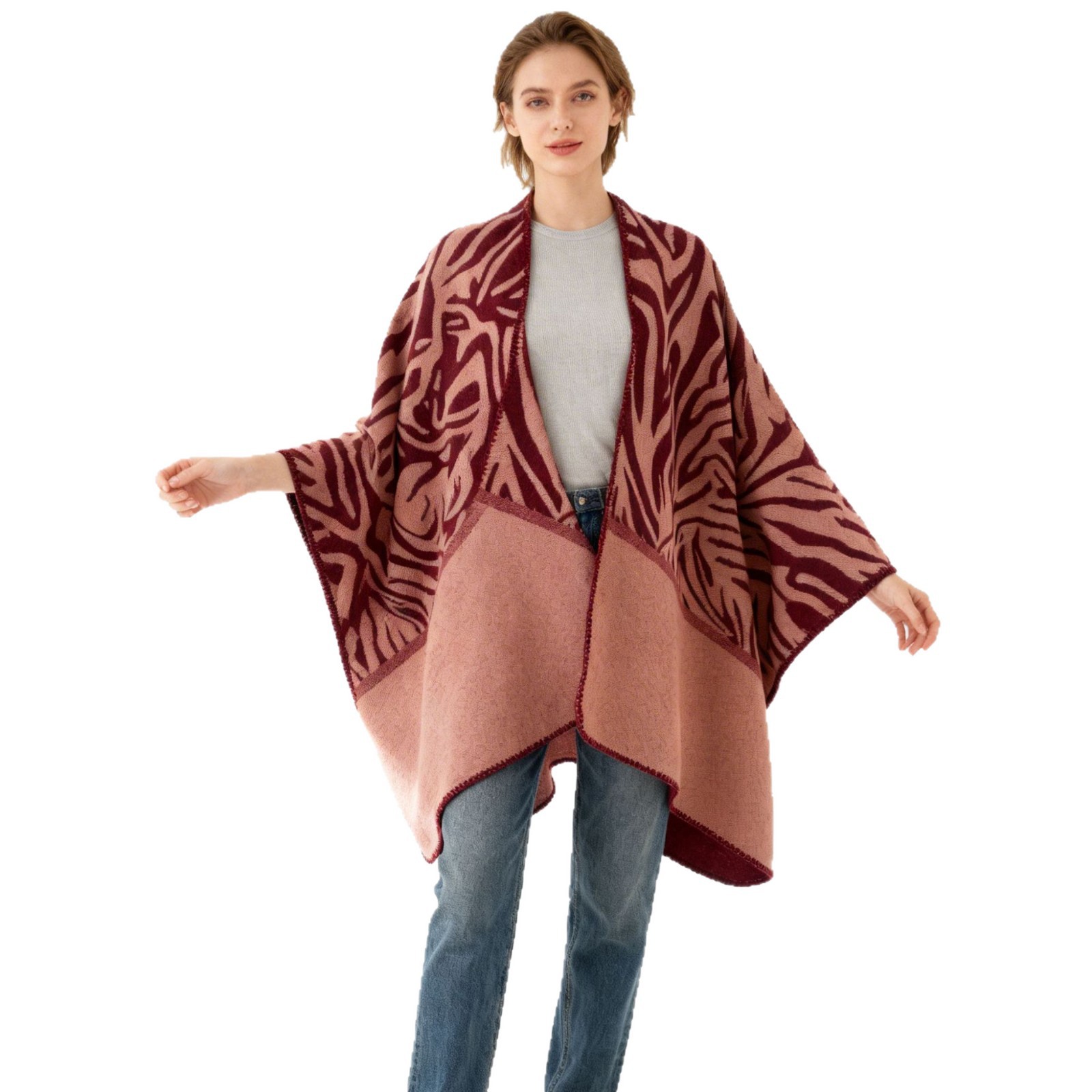 Otoño y invierno nuevo Jacquard abrigo de oficina grueso Amazon ventas calientes