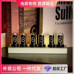 テクノロジーギフト ゲーミングデスク装飾品 Wi-Fi天気時計 IPSカラー液晶 ライトネオン風目覚まし時計 デスクトップ装飾品