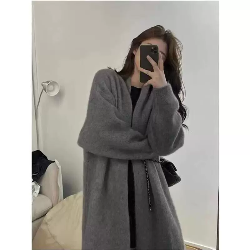 Длинный милый кардиган, цветной свитер, жакет, стиль Chanel, средней длины, свободный крой