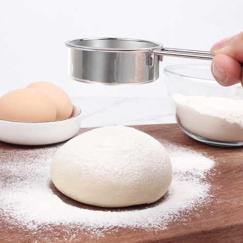 Stainless steel flour sieve handheld sugar powder sieve mini filter stainless steel dusting sieve matcha dessert sieve