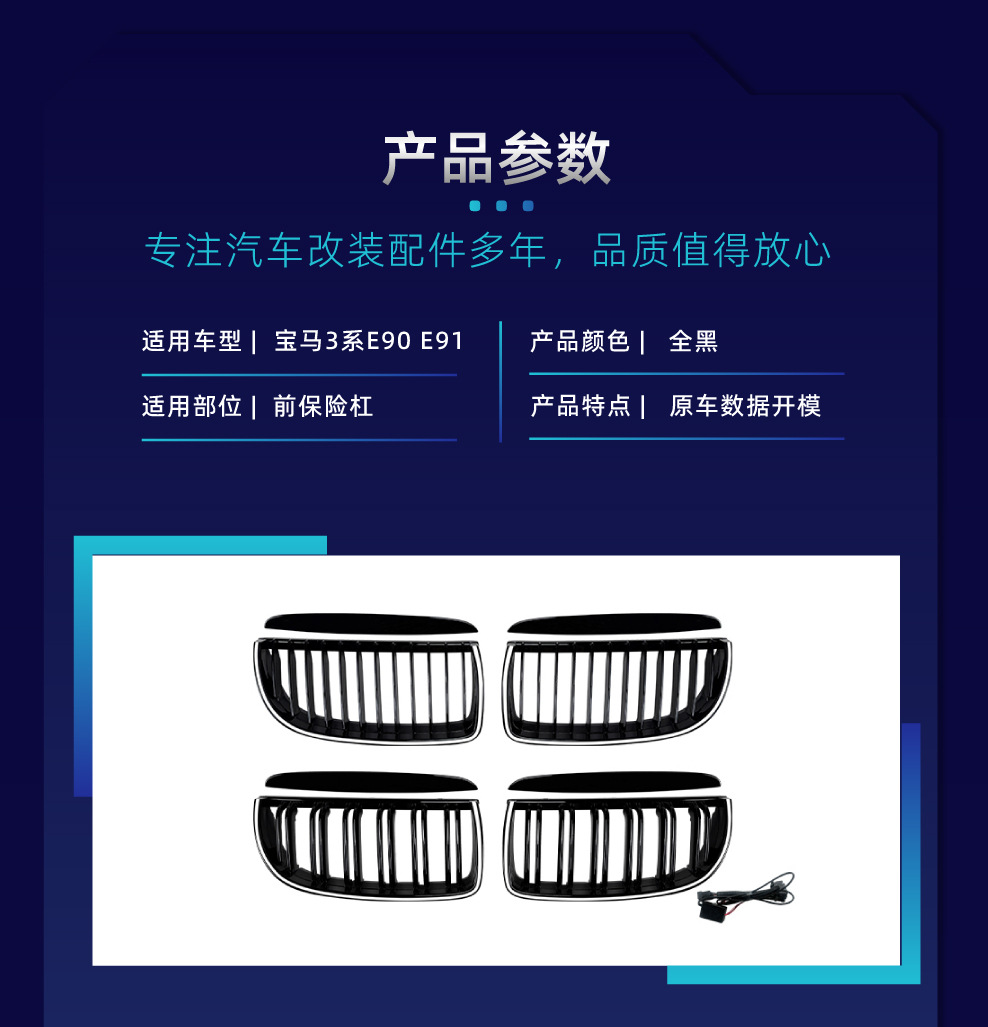 For BMW 3 Series E90 Sport Front Lip Side Skirt Rear Lip Spoiler