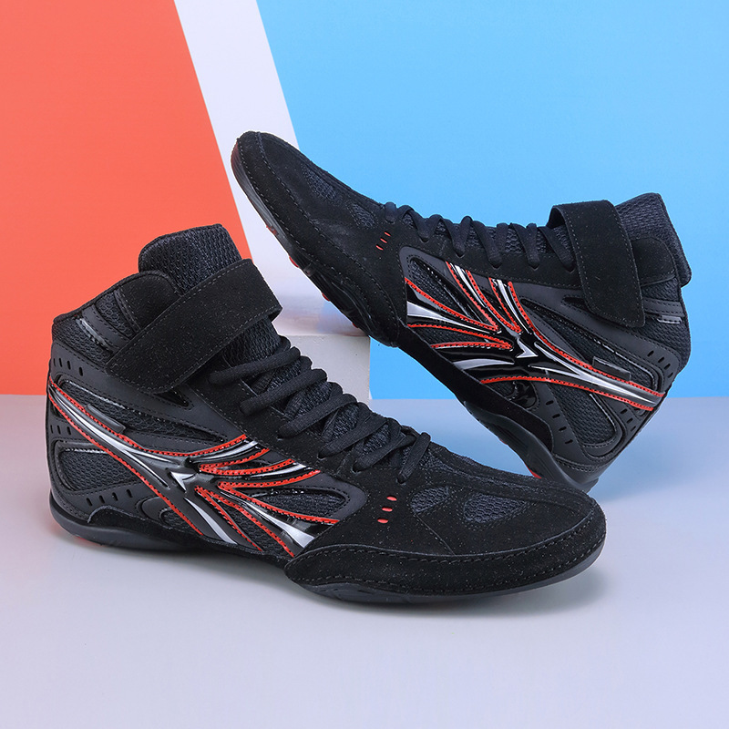 Shoes Boxing Shoes Wholesale Fitness Adult Men and Women Fighting High-Top Sanda Children Training Fighting Wrestling Shoes Weightlifting