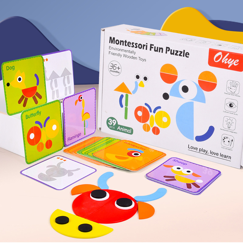 Madera transfronteriza 180 piezas de puzzle creativo infantil infantil juguetes de puzzle 3 - 6 años al por mayor 1