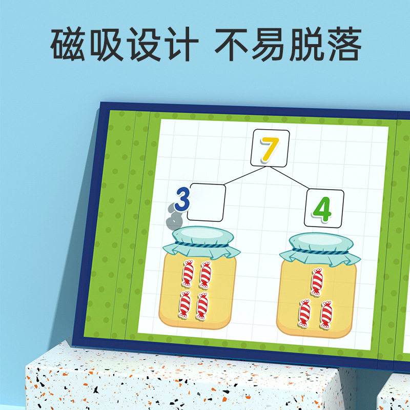 Diez cuadrícula matriz de iluminación digital jardín de infantes matemáticas aprendizaje aritmética de descomposición de los niños dentro de 20 adición y resta ayudas didácticas artefacto