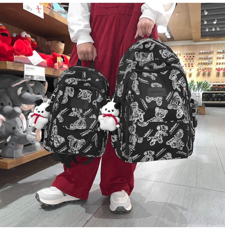 2024 New Large Capacity Stylish Backpack Daily Versatile Men and Women Backpack High School Student Campus Student Bag