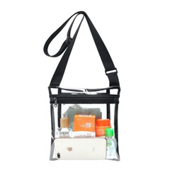 現物卸売り透明斜めショルダーバッグ内ポケットと調節可能な肩ベルトスポーツ試合音楽祭スタジアムバッグ