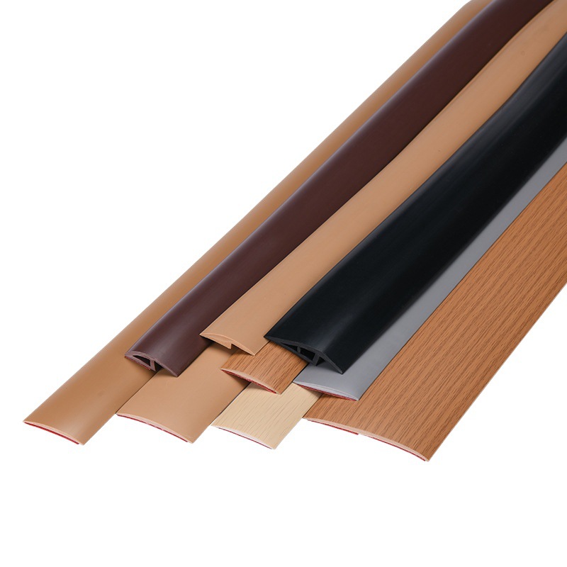 【Venta al por mayor】Perfil de borde autoadhesivo para suelos de madera, tira plana de PVC para sellado de juntas y umbral image 1