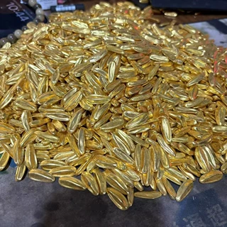 批发做旧工艺品仿古黄铜镀金小金锭金色瓜子饰品配件文玩合金配饰