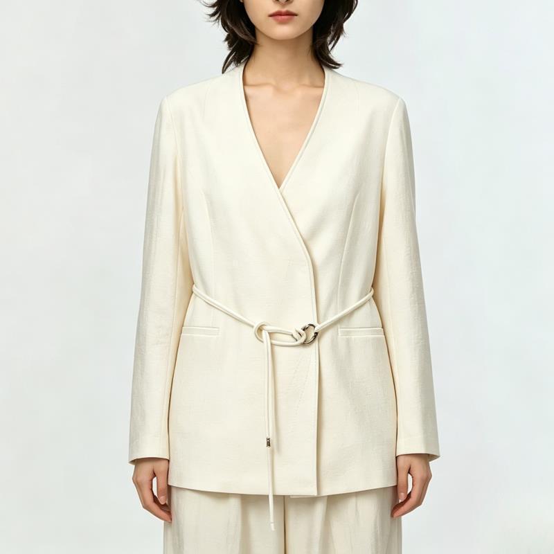 【H288A】Acetate Loose V-neck Blazer for Commuting, 2026 New Model, Shenzhen Nanyou Blazer