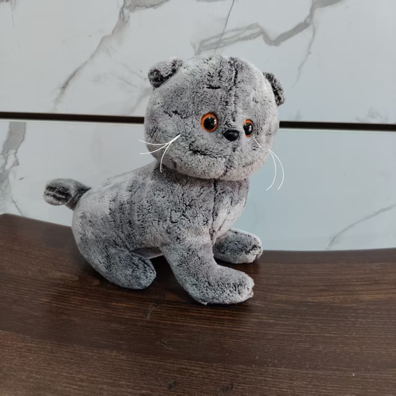 Süße Schwarze Katzen Plüschfigur Weiche Kätzchen Kuschelpuppe_voghion.com