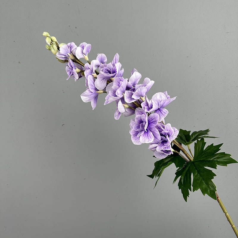 Film single -branch colored flower purple
