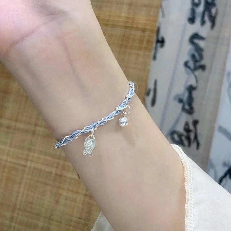 新しい中国風の蓮の星手織りブレスレットニッチ蝶織りブレスレットシンプルなハイエンドアクセサリーブレスレット|undefined