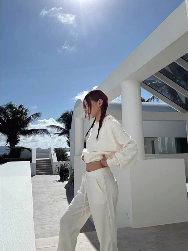 秋冬外穿保软暖ALO瑜伽服套装宽松休闲健身服女跑步训练灯芯绒上|undefined