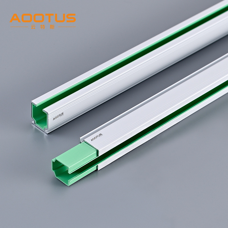 Thickened aluminum alloy snake-shaped curtain track top-mounted silent curtain straight track U-shaped slide rail with accessories wholesale